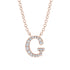 Diamond Gold Initial Necklace - G